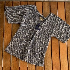 Lucky tie front, 3/4 sleeve cardigan